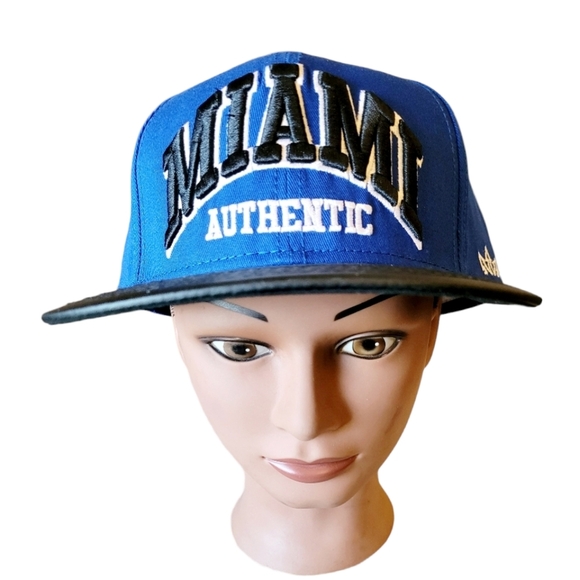 Miami Authentic Baseball Cap New with Tags Flat Bill Snapback Adjustable - Picture 1 of 4